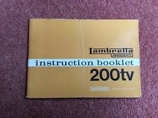 Lambretta instruction book for sale  HENLEY-IN-ARDEN