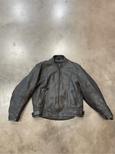 Jaqueta de motociclista Thinsulate couro preto genuíno acolchoada pesada masculina GG comprar usado  Enviando para Brazil