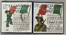 LE CANZONI DELLA PATRIA - Luglio 1964 + N. 2 Novembre 1964 - 8 dischi 16 canzoni usato  Roma