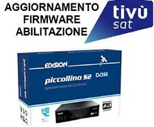 Aggiornamento software firmware Edision PICCOLLINO S2 abilitazione TivuSat tvsat usato  Napoli