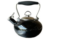 Chantal Classic Black Enamel on Steel Whistling Tea Kettle 3 qt for sale  Shipping to South Africa