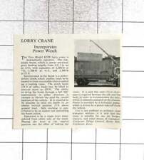 1961 lorry crane for sale  BISHOP AUCKLAND