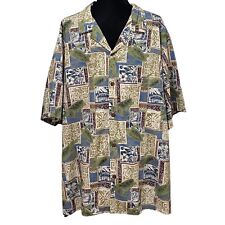 Camisa havaiana Royal Hawaiian Creations tartaruga marinha tapa palmeiras masculina tamanho 3XL comprar usado  Enviando para Brazil