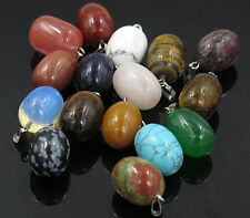 Pedra mista natural 50 peças formato de ovo 12x20mm pingente contas faça você mesmo para fazer joias comprar usado  Enviando para Brazil
