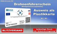 EU Drohnenführerschein A1/A3 Plastikkarte, Scheckkartenformat, Kompetenznachweis comprar usado  Enviando para Brazil