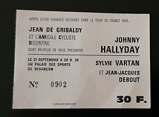 Occasion, ticket billet place concert JOHNNY HALLYDAY 1969 Besançon + SYLVIE VARTAN d'occasion  Mirande