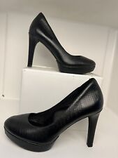 Used, Rockport Walkability Leather Pumps High Heels Womens Size  Adiprene Black Croco for sale  Shipping to South Africa