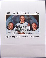 Grã-Bretanha - Bloco Apollo 11 sobreimpressão Aero & Astro Philately dia 1971 MNH comprar usado  Enviando para Brazil