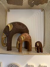 Set wooden elephants for sale  RHYL