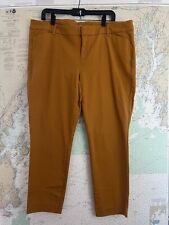 EUC! Old Navy Pixie Pants High Rise Size 18 Stretch Yellow/Ochre Capri Pockets, used for sale  Shipping to South Africa