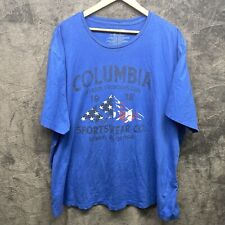 Usado, Camiseta Columbia masculina 3XT alta manga curta algodão tripulação sempre fora bandeira dos EUA comprar usado  Enviando para Brazil