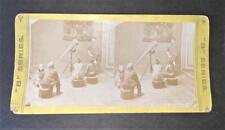 Antique Astronomy Telescope Stereo View School House class scene cir. Museum for sale  Shipping to South Africa