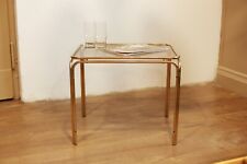 TRUE VINTAGE 70S SIDE TABLE Gold Plated Glass Table Coffee Table, used for sale  Shipping to South Africa