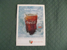 Anuncio impreso de vaso de comedor de Coca Cola junio de 1959 - alcance de National Geographic para Coca-Cola segunda mano  Embacar hacia Argentina