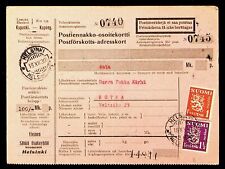 SEPHIL FINLAND 1930 2V LEW NA PACZCE KARTKA OD HELSINKÓW DO KOTKI, używany na sprzedaż  Wysyłka do Poland