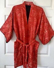 Kimono curto vintage dragão vermelho seda chinês brocado bolsos reversíveis O/S (46) comprar usado  Enviando para Brazil