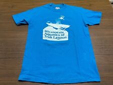 Camiseta Azul Masculina Antiga Micronesia Aquatica of Truk Lagoon "Wreck Diver" - Grande comprar usado  Enviando para Brazil