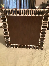 Mesa lateral de madeira meados do século Hollywood Regency grão de madeira laminado/borda de azulejo comprar usado  Enviando para Brazil