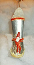 ANTIQUE GERMAN BOOT CANDY CONTAINER W/CHENILLE SANTA & CLAY FACE~POST WWI for sale  McHenry