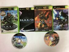 Halo: Combat Evolved y Halo 2 Microsoft Xbox AMBOS juegos en caja juego, estuche, manual segunda mano  Embacar hacia Argentina
