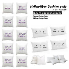 Hollowfiber Cushion Pads Inner Inserts Scatter Deep Filled Plump Cushion Pads, used for sale  Shipping to South Africa
