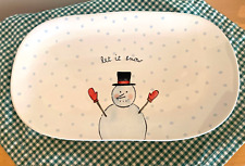 serving tray snowman for sale  Ventura