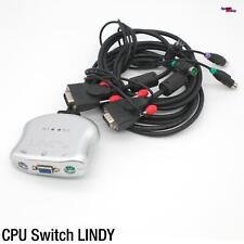 Conmutador de CPU Lindy compacto número: 32800 KVM Ps/2 teclado mouse monitor VGA a 2 PC segunda mano  Embacar hacia Argentina