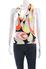 Blusa Emilio Pucci Feminina Jersey de Seda Estampada Abstrata Decote V Rosa Tamanho 6 comprar usado  Enviando para Brazil