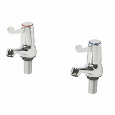 Used, ¼ TURN BATHROOM BASIN TAPS PAIR CHROME for sale  Shipping to South Africa