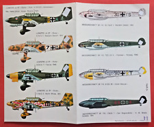1/72 Decals Esci, JUNKERS Ju 87 STUKA MESSERSCHMITT Bf 110 comprar usado  Enviando para Brazil