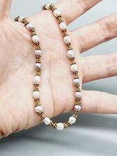 Antique Vintage Gilt Silver & Pearl Necklace for sale  LEICESTER