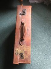 Vintage leather suitcase for sale  ASHBY-DE-LA-ZOUCH