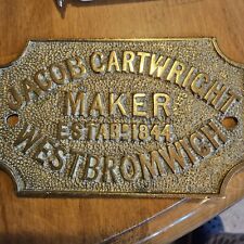 Solid brass plate for sale  SHEFFIELD