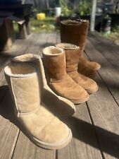 Lote de 3 pares de botas clásicas de piel de oveja marrón gamuza talla 8 segunda mano  Embacar hacia Argentina