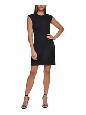 Vestido justo de festa DKNY feminino preto buraco na fechadura costas sem mangas gola redonda curto 8 comprar usado  Enviando para Brazil