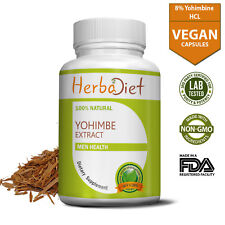 Yohiimbe Bark Extract Capsules Yohimbiine HCL 8% Fat Burner Loss Energy Booster for sale  Shipping to South Africa