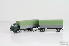 Caminhão reboque de lona Roskopf Saurer D330 2a/2a verde/cinza em branco/RS117 comprar usado  Enviando para Brazil