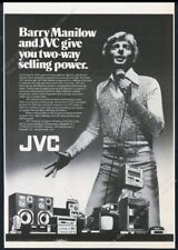 1978 Barry Manilow foto JVC equipo estéreo de alta fidelidad anuncio impreso vintage segunda mano  Embacar hacia Argentina
