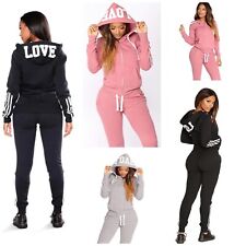 Conjunto feminino de manga comprida lounge wear duas peças com capuz inverno casual confortável macacão comprar usado  Enviando para Brazil