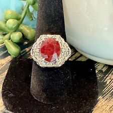 Red jade ring for sale  Corona