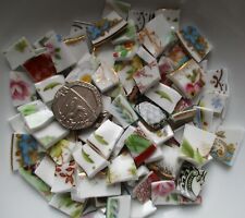 Used, 100+ Tiny Vintage Hand Cut Broken China Tiles ** Mosaic/Pique Assiette/Crafts for sale  Shipping to South Africa