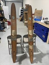 Vintage  Cypress Gardens Dick Pope Jr. Wood Water Skis 3x Champion 68”  Man Cave for sale  Boca Raton