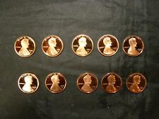 1990-1999 S Lincoln Memorial Proof Cent Penny Set 10 Coins Decade Run, used for sale  Running Springs