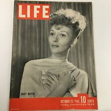 De colección revista Life 25 de octubre de 1943 Mary Martin función quiosco, usado segunda mano  Embacar hacia Argentina