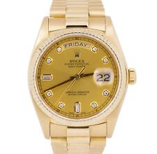 Relógio Rolex Day-Date President 36 mm diamante champanhe ouro amarelo 18K 18038 comprar usado  Enviando para Brazil