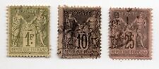Occasion, Timbres FRANCE - 1883 / 1892 - TYPE SAGE 1F - 10 cent. - 25 cent - oblitérés d'occasion  Salles
