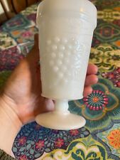 Used, vintage milk glass white vase with grape design for sale  Shipping to South Africa