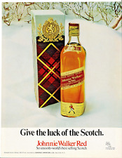 1970 Johnnie Walker rojo whisky rojo etiqueta roja vintage impreso anuncio segunda mano  Embacar hacia Argentina