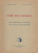 Esame orale matematica usato  Italia