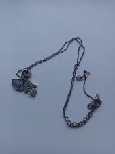 sterling silver hamsa necklace for sale  BOLTON